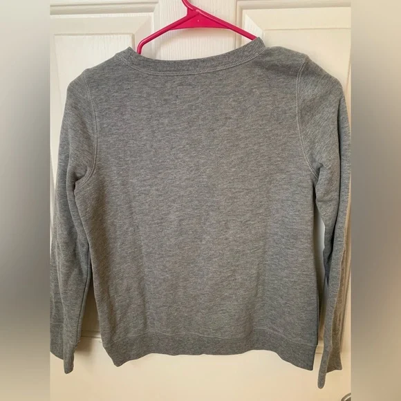 GapKids Gap Girls Cozy Sweatshirt Gray with Sequins size Large 10 L So Soft NWT - Picture 4 of 4